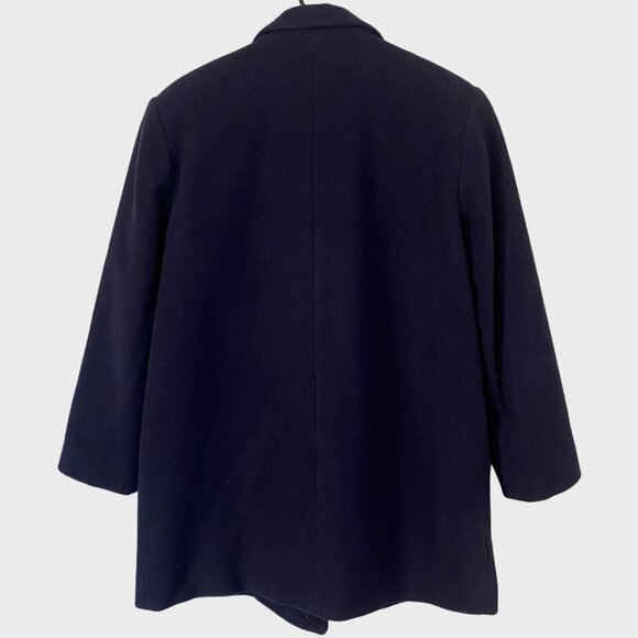 Vintage Mackintosh Double-Breasted 100% Wool Peacoat Navy Blue Women's Size 10 - Picture 3 of 12